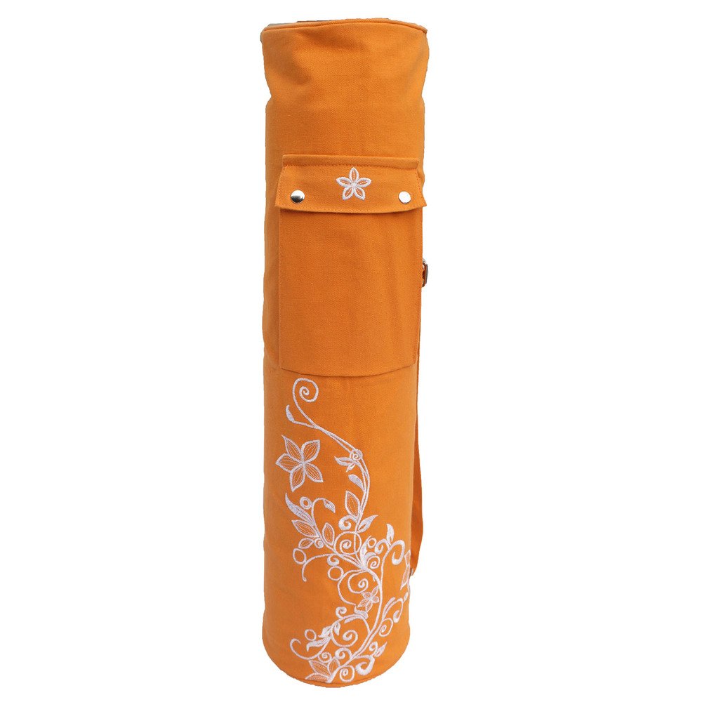 Wild-Life Embroidery- Saffron Application: Yoga Mat Bag