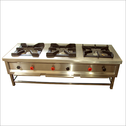 Three Burner Stainless Steel Gas Stove Dimension(L*W*H): 60X24X34 Inch (In)