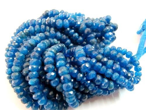 Natural Neon Apatite 2.5 to 4mm as per your choice Rondelle faceted beads 13'' Long