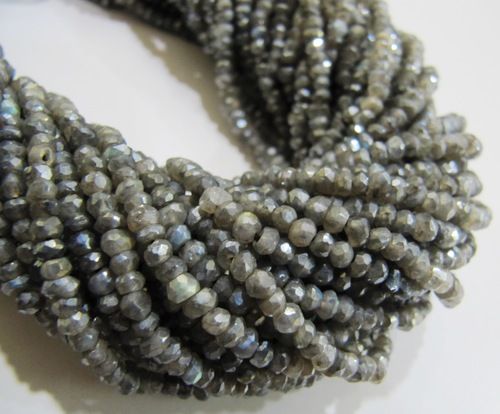 Mystic Labradorite Rondelle Beads