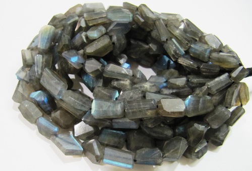 Gray Labradorite Tumbled Beads
