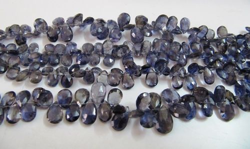 Iolite FAceted Pear Drops