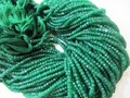 Natural Green Onyx Rondelle Faceted 7 to 8mm Strand 9 inches long