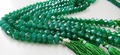 Natural Green Onyx Rondelle Faceted 7 to 8mm Strand 9 inches long