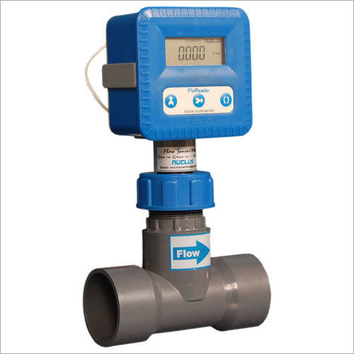 Blue Battery Operated Flow Meter