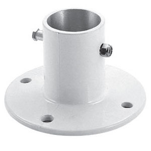 Deck Flange - Aluminum, 50-100mm Height, White | Secure Mounting, Corrosion Resistant, Easy Installation