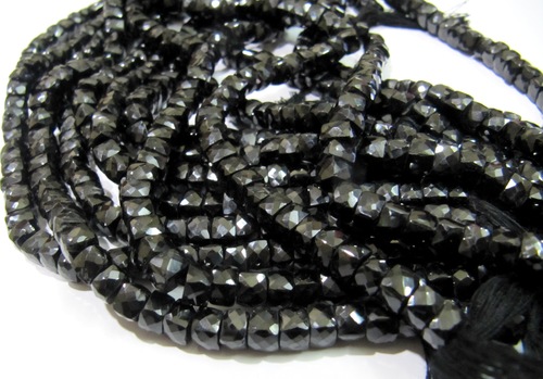 Black Spinel Box Beads