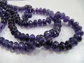 Natural Amethyst Round Faceted Beads 6 to 9mm Graduated Strand 8 inches Long