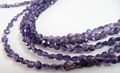 Natural Amethyst Round Faceted Beads 6 to 9mm Graduated Strand 8 inches Long