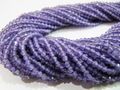 Natural Amethyst Round Faceted Beads 6 to 9mm Graduated Strand 8 inches Long