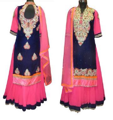lehenga with long jacket