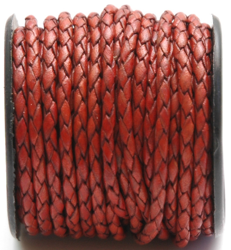 Heidelberg Red Braided Leather Cords