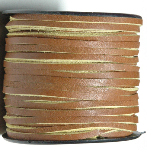 Cow Leather Latigo Cord - Vegetable Tanned Cowhide, 3-5 mm Width, Brown | Durable, Flexible, Strong, Lightweight