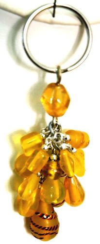 Yellow Crystal Keychain