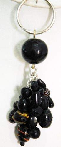 Black Crystal Keychain