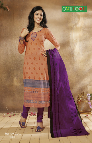 Purple And Cream Fancy Designer Salwar Suit 