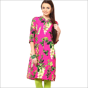 Pink Cotton Kurtis