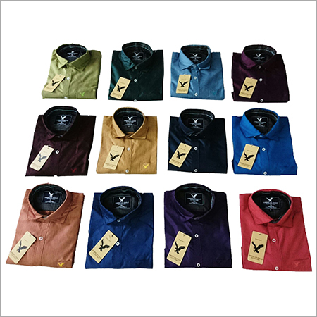Red And Blue Mens Cotton Shirt