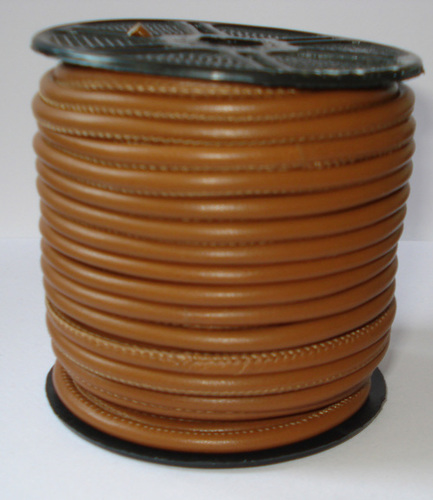 Nappa Leather Cord - Nappa Leather 3-5mm Brown, 100m Spool | Durable, Flexible, Smooth Texture
