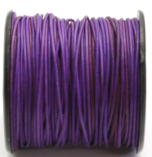 Round Leather Cord - Leather, 1-3mm Diameter, Purple | Durable, Flexible, Versatile, Stylish, Strong