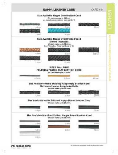 Stitch Nappa Leather Cords