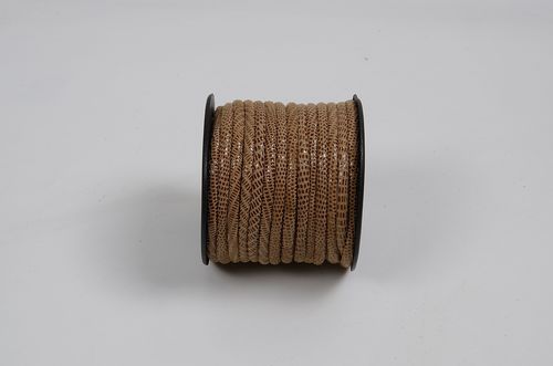 Suede Leather Cords - Suede Leather, 2-3 mm Diameter, Beige | Soft Texture, Durable, Versatile, Elegant Look, 50m Spool