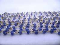 Natural Tanzanite Faceted Beads Chain