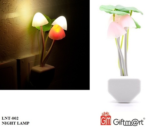 Plastic Mushroom Lamp Automatic Sensor Light Multi-Color Changing