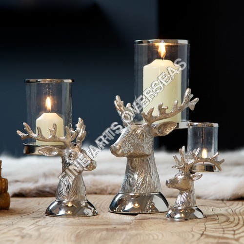 Stag Head Candle Holder