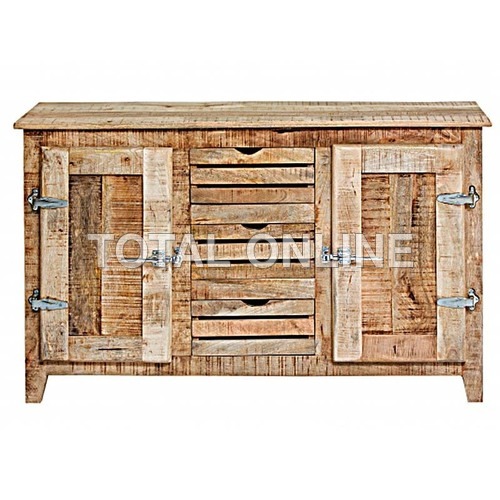 Antique look Rustic Ice Box Side Board with 3 Draw