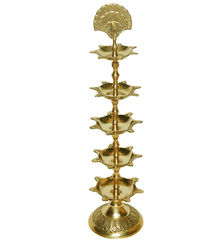 Brass Diwali Decorative Peacocok Diya Punch Jyoti Deep