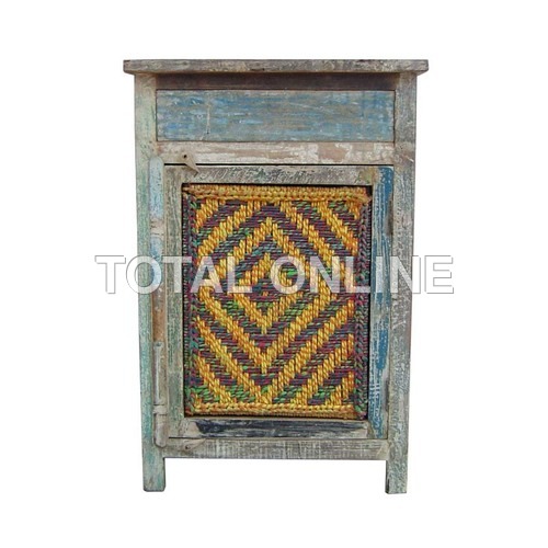 Artistic Bedside Table With Carvings