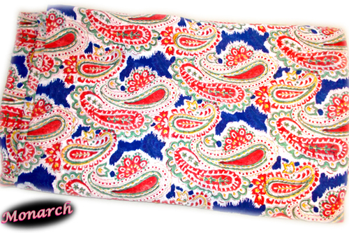 5 YARDS MIX PAISLEY PATTERN HAND BLOCK PRINTED HANDMADE 100% COTTON FABRIC