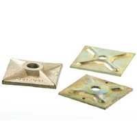 Scaffolding Waller Plate - Electric Galvanized Steel, 4-10 Mm Thickness, Available In Black, Silver, Yellow Colors | Durable Support For Scaffolding Structures