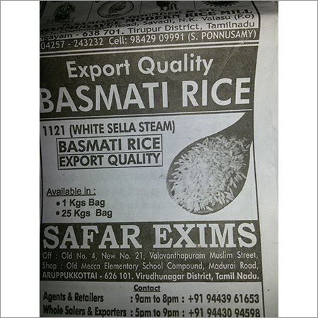 1121 White Sella Steam Basmati Rice