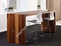 Mango Wood Bar Table - Durable Mango Wood, Variable Dimensions, Smooth Finish, Termites Free, Stylish Elegant Design