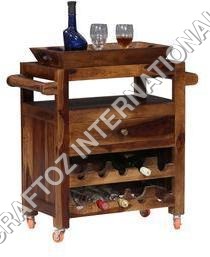 Wooden Bar Trolley