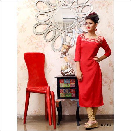 Red Long Kurtis