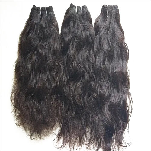 Natural Indian Single Donor Wavy Human Hair Bundles