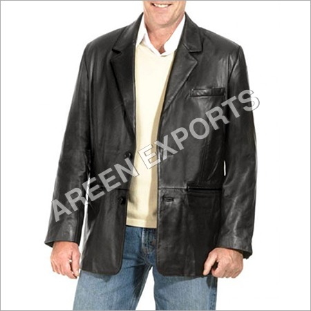 Casual Mens Leather Blazer
