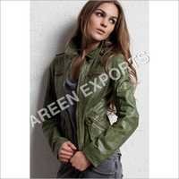 Women Leather Bomber Jacket - Goat Leather, Size S-xxl, Olive Green | Comfortable Fit, Four Pockets, High-quality Zip, Polyester Lining, Stylish Design