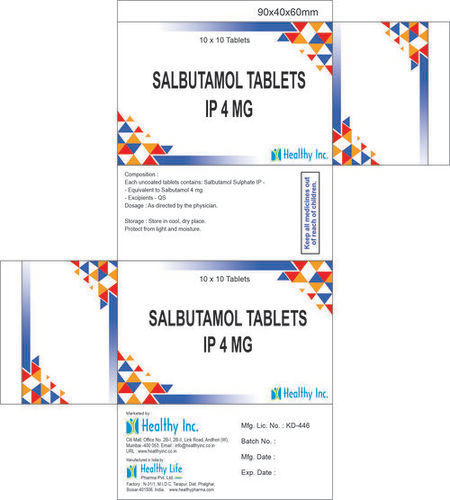 Salbutamol Tablets Bp 4Mg Medicine Raw Materials