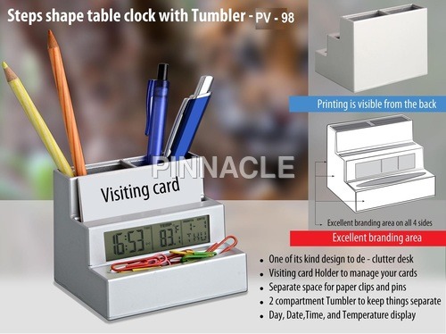 Steps Shape Table Clock