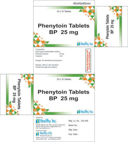 25 Mg Phenytoin Tablets Bp Medicine Raw Materials