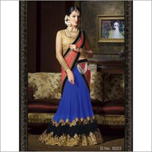 Blue Embroidered Lehengas
