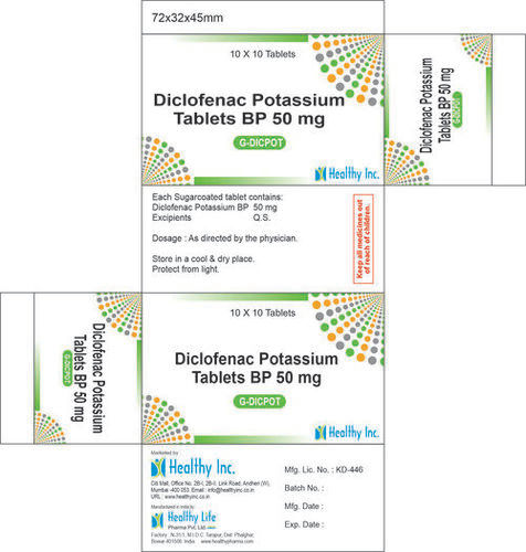 50 Mg Diclofenac Potassium Tablets General Drugs