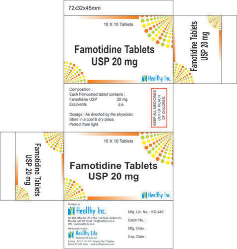 20 Mg Famotidine Tablets Medicine Raw Materials