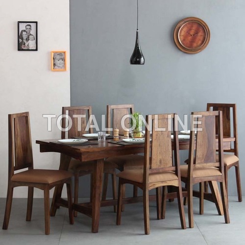 Black Wooden Dining Table Set