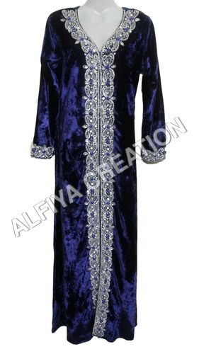 Velvet Long Length Maxi Dress Kaftan