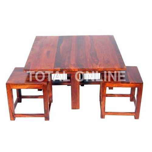 Trendy Four Seater Dining Table With Square Chairs